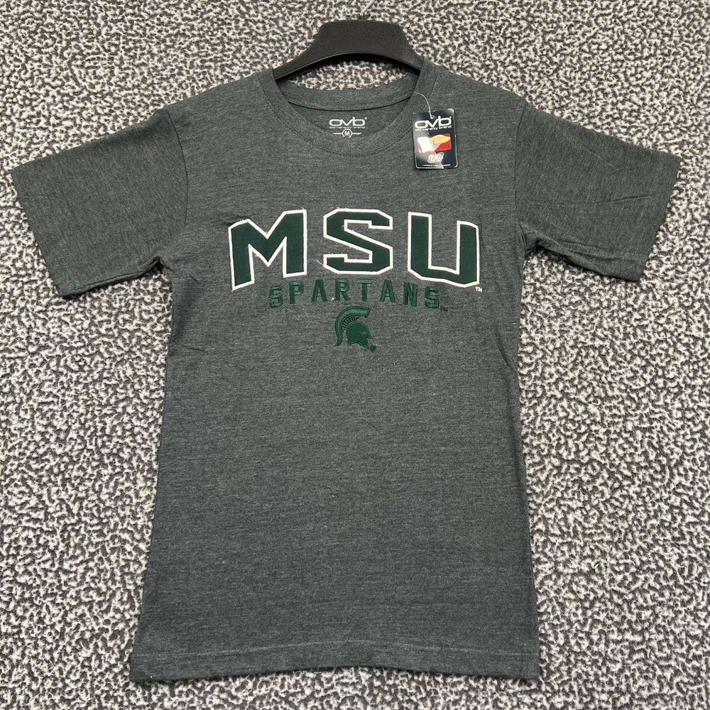Michigan State Spartans Shirt Youth Medium Gray OVB Short Sleeve New M‎